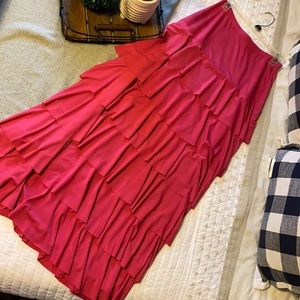 Medium pink nuggles ruffle skirt